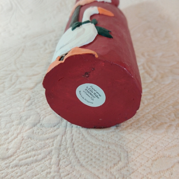 Eddie Walker Original Carvings Santa 12” Tall W/Goose Folk Primitive Vintage - Picture 5 of 8